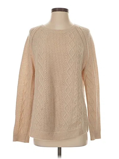 Pre-owned Neiman Marcus Cashmere Pullover Sweater In Tan