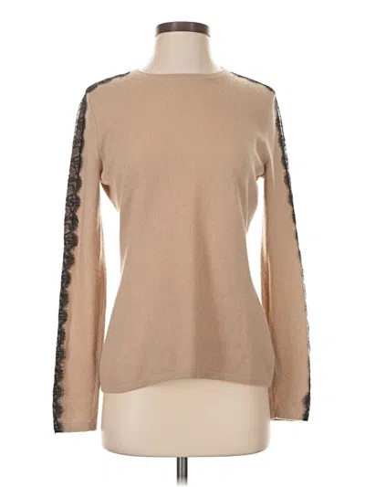 Pre-owned Neiman Marcus Cashmere Pullover Sweater In Tan