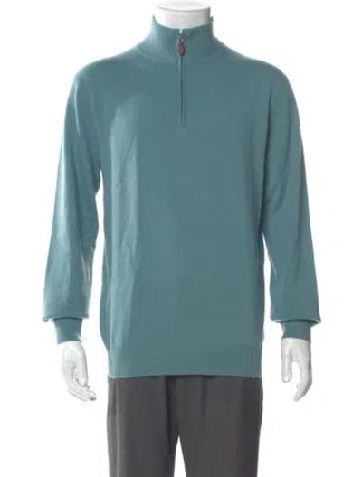 Pre-owned Neiman Marcus Cashmere Pullover W/ Tags In Blue