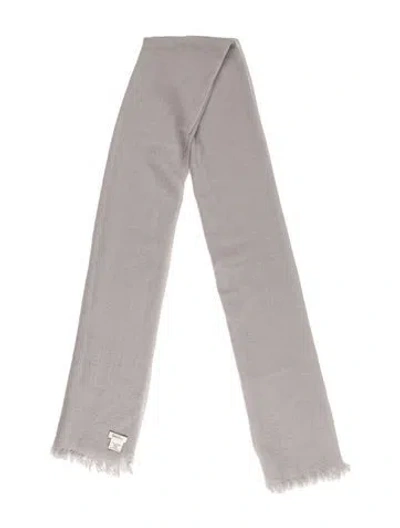Pre-owned Neiman Marcus Cashmere Scarf In Gray