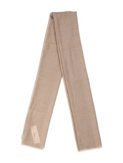 Pre-owned Neiman Marcus Cashmere Scarf In Neutrals