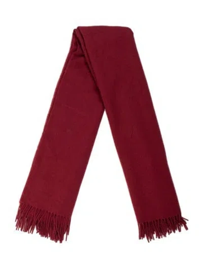 Pre-owned Neiman Marcus Cashmere Scarf In Red