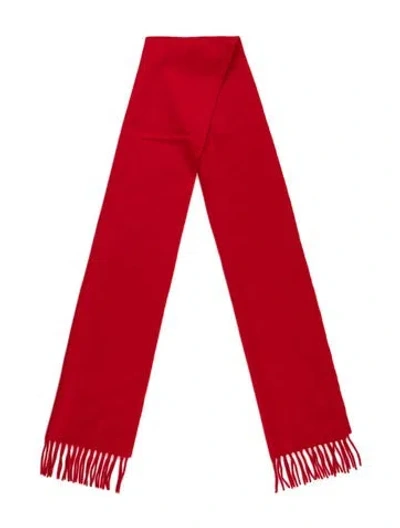 Pre-owned Neiman Marcus Cashmere Scarf In Red