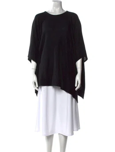 Pre-owned Neiman Marcus Cashmere Scoop Neck Sweater In Black