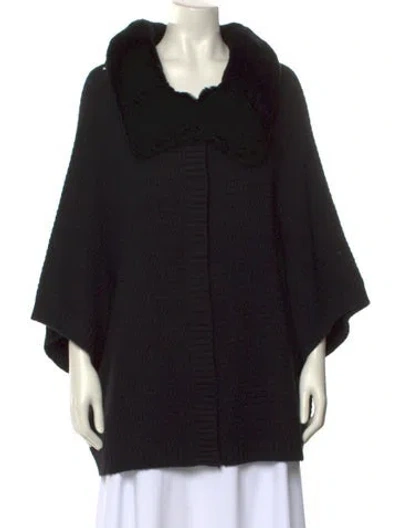 Pre-owned Neiman Marcus Cashmere Scoop Neck Sweater In Black