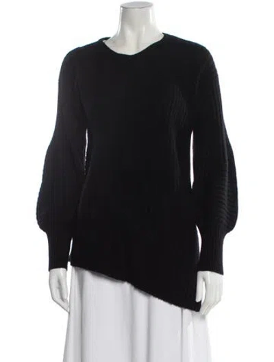 Pre-owned Neiman Marcus Cashmere Scoop Neck Sweater In Black