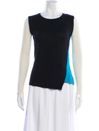Pre-owned Neiman Marcus Cashmere Scoop Neck Sweater In Black