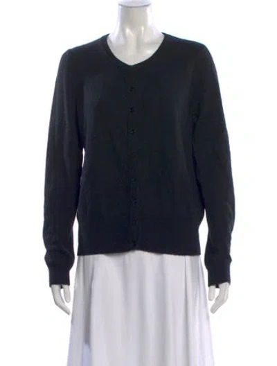 Pre-owned Neiman Marcus Cashmere Scoop Neck Sweater In Black