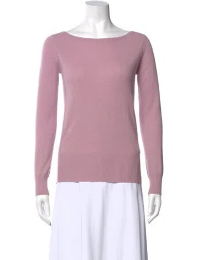 Pre-owned Neiman Marcus Cashmere Scoop Neck Sweater In Multi