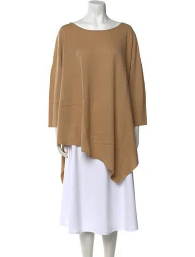 Pre-owned Neiman Marcus Cashmere Scoop Neck Sweater In Neutral