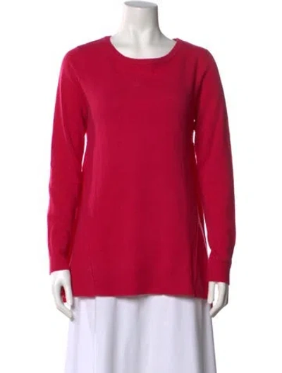 Pre-owned Neiman Marcus Cashmere Scoop Neck Sweater In Pink