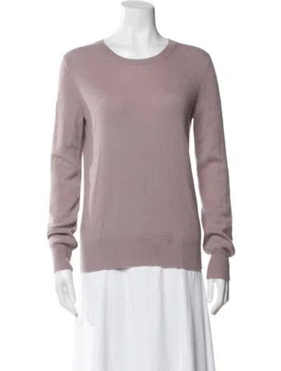 Pre-owned Neiman Marcus Cashmere Scoop Neck Sweater In Purple