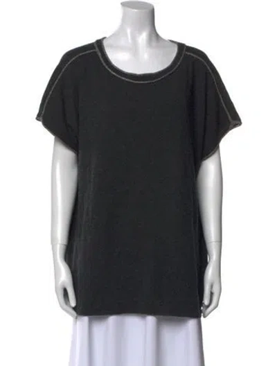 Pre-owned Neiman Marcus Cashmere Scoop Neck Sweater W/ Tags In Black