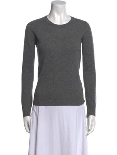 Pre-owned Neiman Marcus Cashmere Scoop Neck Sweater W/ Tags In Gray