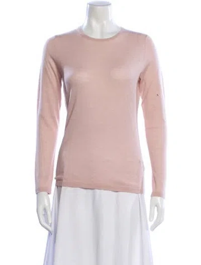 Pre-owned Neiman Marcus Cashmere Scoop Neck Sweater W/ Tags In Pink