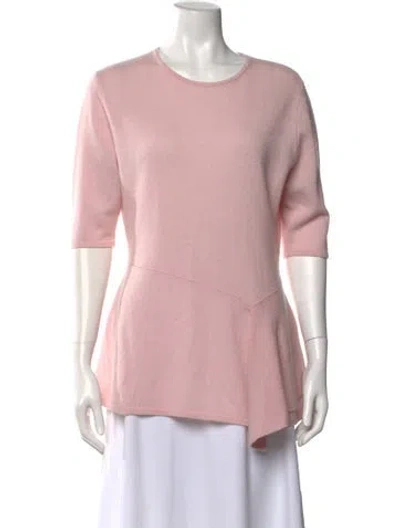 Pre-owned Neiman Marcus Cashmere Scoop Neck Sweater W/ Tags In Pink