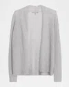 Neiman Marcus Cashmere Sequin Metallic Knit Cardigan In Gray