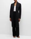 Neiman Marcus Cashmere Shawl-collar Robe In Black