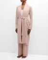 Neiman Marcus Cashmere Shawl-collar Robe In Quartz
