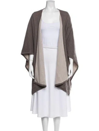 Pre-owned Neiman Marcus Cashmere Shawl In Neutral