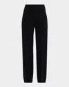 Neiman Marcus Cashmere Straight-leg Pants In Black