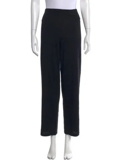 Pre-owned Neiman Marcus Cashmere Straight Leg Pants In Black