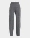 Neiman Marcus Cashmere Straight-leg Pants In Gray