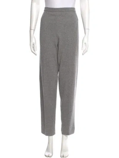 Pre-owned Neiman Marcus Cashmere Straight Leg Pants In Gray