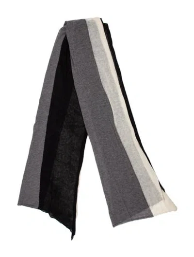 Pre-owned Neiman Marcus Cashmere Striped Scarf In Multi
