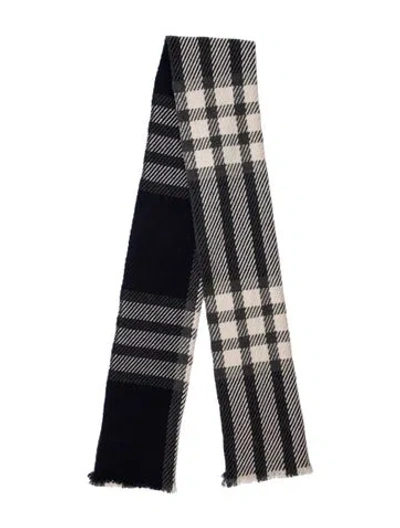 Pre-owned Neiman Marcus Cashmere Striped Scarf W/ Tags