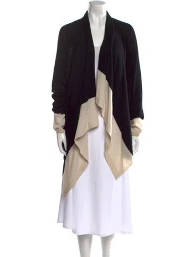 Pre-owned Neiman Marcus Cashmere Striped Sweater In Black