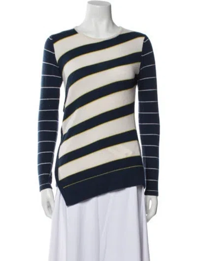 Pre-owned Neiman Marcus Cashmere Striped Sweater In Multi