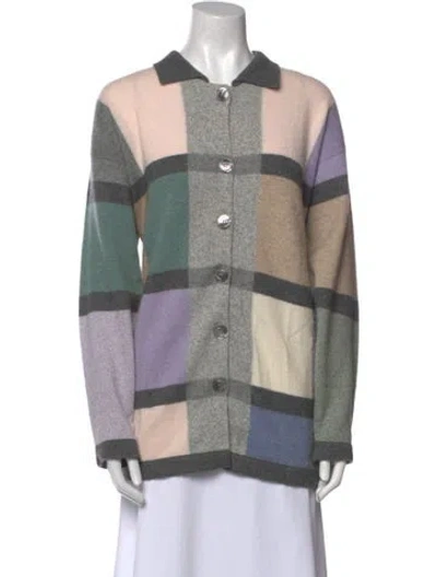 Pre-owned Neiman Marcus Cashmere Striped Sweater In Multi