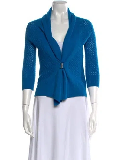 Pre-owned Neiman Marcus Cashmere Sweater In Blue