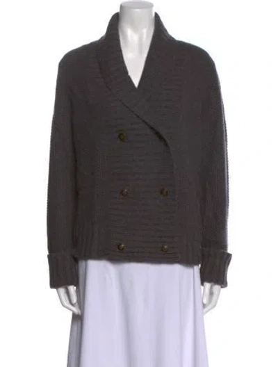 Pre-owned Neiman Marcus Cashmere Sweater In Gray