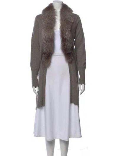 Pre-owned Neiman Marcus Cashmere Sweater In Gray