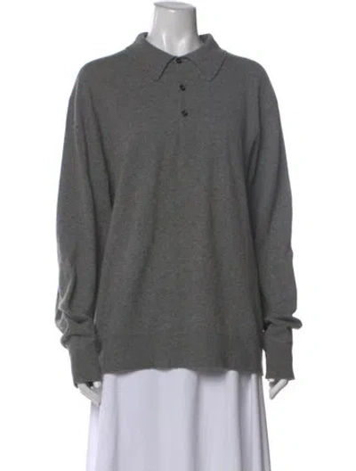 Pre-owned Neiman Marcus Cashmere Sweater In Gray