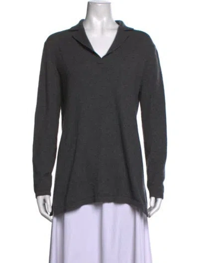 Pre-owned Neiman Marcus Cashmere Sweater In Grey