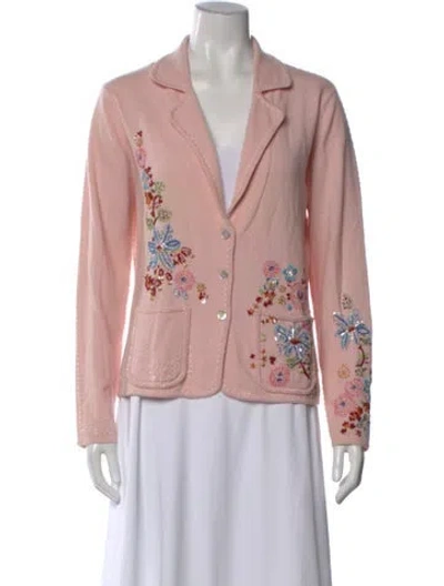 Pre-owned Neiman Marcus Cashmere Sweater In Pink