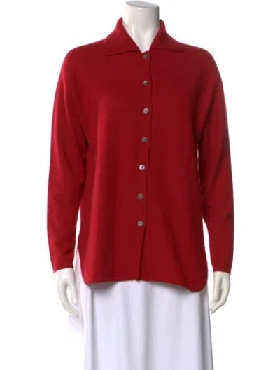 Pre-owned Neiman Marcus Cashmere Sweater In Red