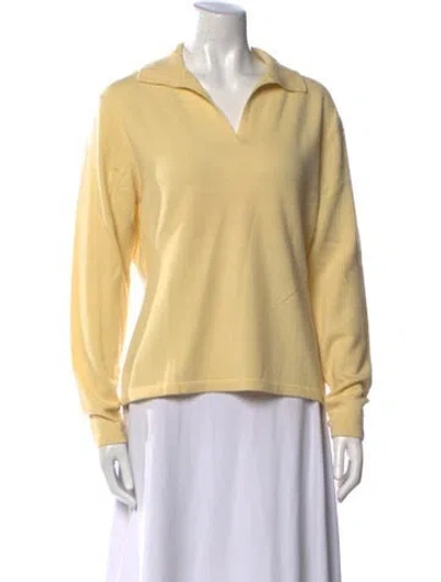 Pre-owned Neiman Marcus Cashmere Sweater W/ Tags In Yellow