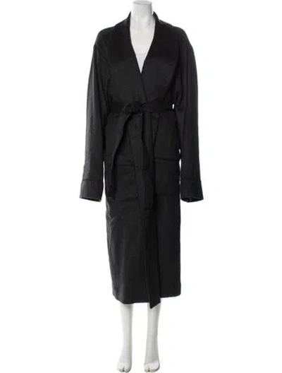 Pre-owned Neiman Marcus Cashmere Trench Coat In Black