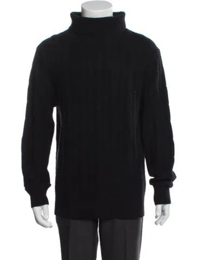 Pre-owned Neiman Marcus Cashmere Turtleneck Pullover In Black