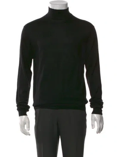 Pre-owned Neiman Marcus Cashmere Turtleneck Pullover In Black