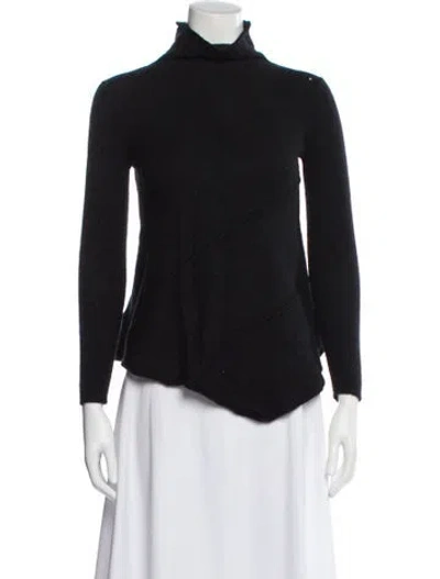 Pre-owned Neiman Marcus Cashmere Turtleneck Sweater In Black