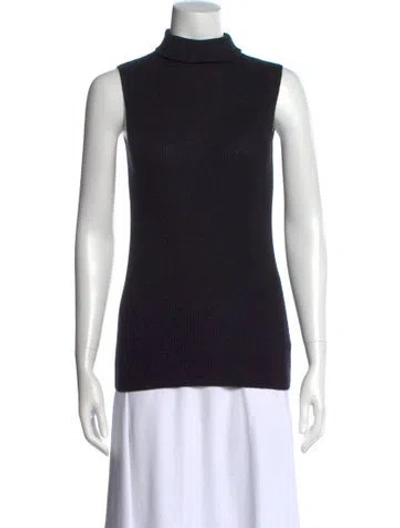 Pre-owned Neiman Marcus Cashmere Turtleneck Sweater In Black