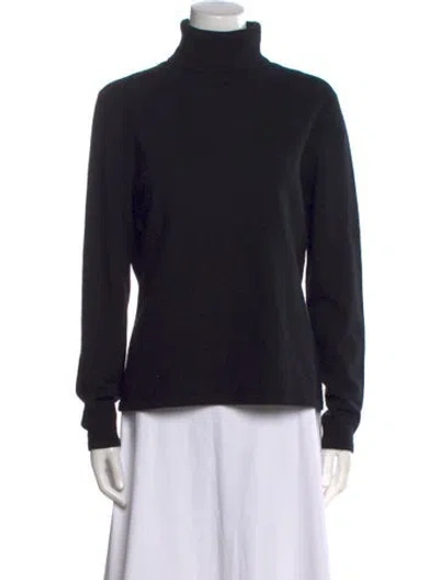 Pre-owned Neiman Marcus Cashmere Turtleneck Sweater In Black