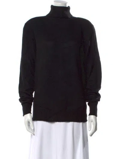 Pre-owned Neiman Marcus Cashmere Turtleneck Sweater In Black