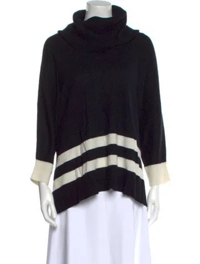 Pre-owned Neiman Marcus Cashmere Turtleneck Sweater In Black