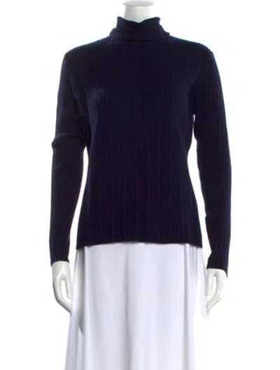 Pre-owned Neiman Marcus Cashmere Turtleneck Sweater In Black